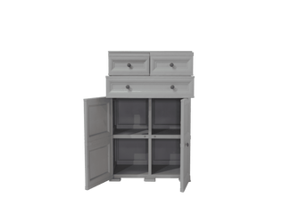 Mueble Organizador Elegance Picasso, Gris, con Tres Cajones Deslizables