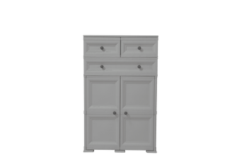 Mueble Organizador Elegance Picasso, Gris, con Tres Cajones Deslizables