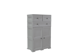 Mueble Organizador Elegance Picasso, Gris, con Tres Cajones Deslizables