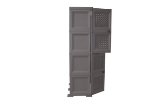 Mueble Organizador Elegance Rattan Da Vinci, Cocoa, con Cuatro Puertas Batientes