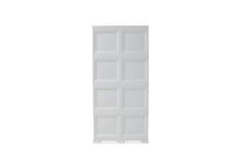 Mueble Organizador Elegance Rattan Monet, Blanco Perla, con Dos Puertas Batientes