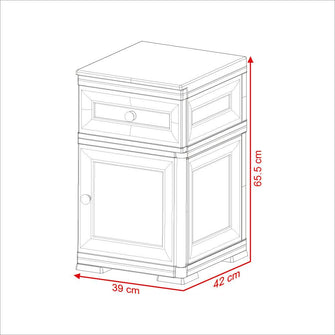 Mueble Organizador Elegance Tiziano, Blanco Duqueza, Con Dos Cajones Deslizables