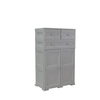 Mueble Organizador Elegance Van Gogh, Gris, con Ocho Cajones Deslizables