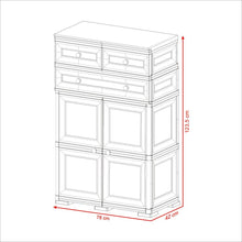 Mueble Organizador Elegance Van Gogh, Gris, con Ocho Cajones Deslizables