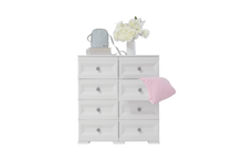 Mueble Organizador Elegance Van Gogh, Blanco Perla, con Ocho Deslizables