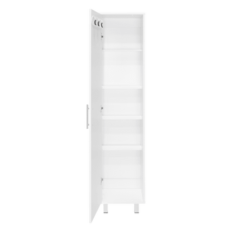 Mueble de Aseo Jalisco, Blanco, Gran Espacio Para Almacenar articulos de Aseo, con Colgadero de Escobas ZF - VIRTUAL MUEBLES