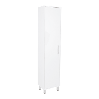 Mueble de Aseo Jalisco, Blanco, Gran Espacio Para Almacenar articulos de Aseo, con Colgadero de Escobas  ZF