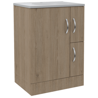 Mueble para Lavamanos Picasso, Beige y Blanco, con Espacio Para Guardar Objetos de Aseo
