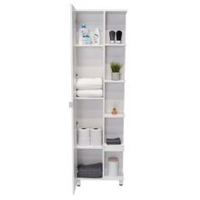 Mueble Esquinero Arán, Blanco Nevado, con Variedad de Entrepaños  ZF