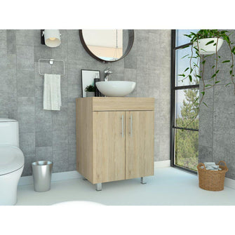 Mueble para Lavamanos Sorrent, Beige, con Dos Puertas Batientes