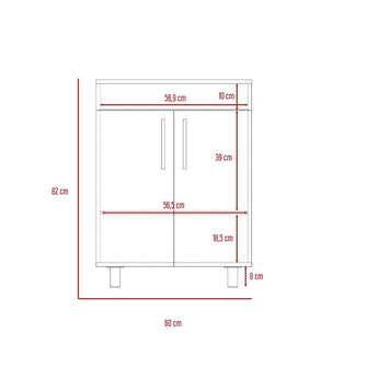 Mueble para Lavamanos Sorrent, Beige, con Dos Puertas Batientes