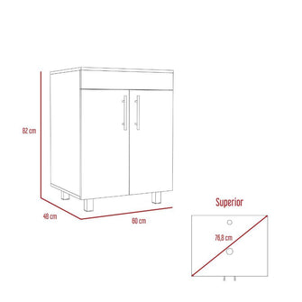 Mueble para Lavamanos Sorrent, Beige, con Dos Puertas Batientes