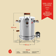 Ahumador y Barril Asador MINI 6 Libras