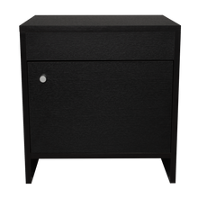 Mesa de Noche Tutto, Wengue, con Un Cajón Amplio Ideal Para Espacios Pequeños