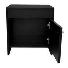 Mesa de Noche Tutto, Wengue, con Un Cajón Amplio Ideal Para Espacios Pequeños