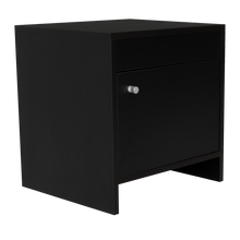 Mesa de Noche Tutto, Wengue, con Un Cajón Amplio Ideal Para Espacios Pequeños