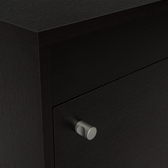 Mesa de Noche Tutto, Wengue, con Un Cajón Amplio Ideal Para Espacios Pequeños