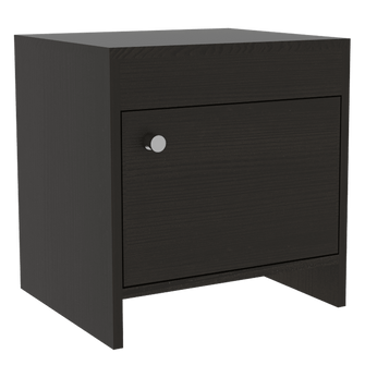 Mesa de Noche Tutto, Wengue, con Un Cajón Amplio Ideal Para Espacios Pequeños