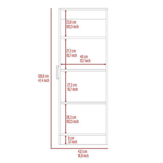 Mueble Multiusos Nadir, Blanco Nevado, con Una Puerta y Amplio Espacio de Almacenamiento