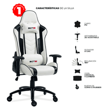 Combo Gamer, Incluye Escritorio Wengue con bordo rojo y Silla Gamer