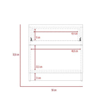 Mesa de Noche Nebrask, Miel y Blanco, con Un Cajón Organizador X2