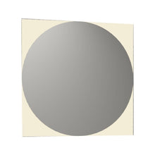 Espejo Circular Salerno, Gris, con Diseño Sandblasting