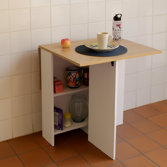 Comedor Plegable Ahorraespacio 75X110X70 cm BCO-VIENES + 4 SILLAS