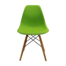 Silla Eames Patas En Madera para comerdor, sala, restaurante - Verde