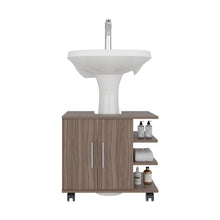 Mueble para Lavamanos Aqua, Avellana, con Rodachines Para Su Fácil Desplazamiento ZF