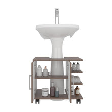 Mueble para Lavamanos Aqua, Avellana, con Rodachines Para Su Fácil Desplazamiento ZF