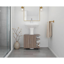 Mueble para Lavamanos Aqua, Avellana, con Rodachines Para Su Fácil Desplazamiento ZF