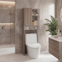 Gabinete de Baño Bristol 26, Avellana y Blanco, Ideal para Ahorrar Espacio