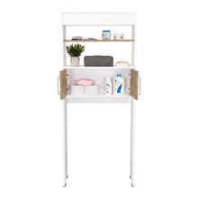 Gabinete de Baño Madrid, Blanco y Fresno Europeo, Ahorrador de Espacio ZF