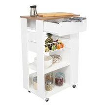Organizador de Cocina Alhena, Blanco y Moca, con Entrepaños Para Ubicar Elementos de Cocina X2
