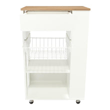 Organizador de Cocina Alhena, Blanco y Moca, con Entrepaños Para Ubicar Elementos de Cocina