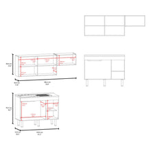Cocina Integral Oceana, Kronos Blanco, Incluye Meson 118 cm ZF