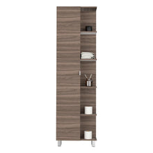 Mueble Esquinero Aqua, Avellana y Blanco, con Variedad de Entrepaños ZF