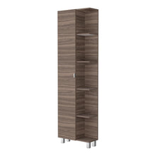 Mueble Esquinero Aqua, Avellana y Blanco, con Variedad de Entrepaños ZF