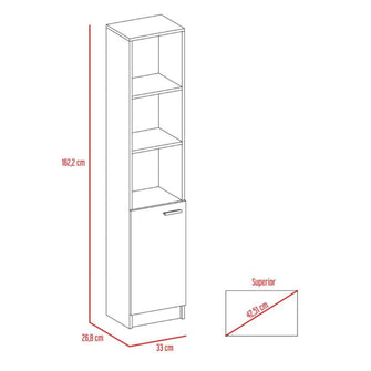 Organizador de Baño Aqua, Blanco, con Variedad de Entrepaños