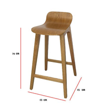 Barra de Cocina 101.5x100x40cm Madera + 2 Sillas Bar Madrid