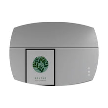 Espejo Curvo Retro, Gris, con Luz Led y Botón Touch