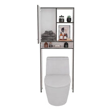Gabinete de Baño Bristol 26, Wengue y Blanco, Amplios Espacios para Colocar Objetos Decorativos ZF