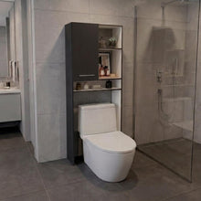 Gabinete de Baño Bristol 26, Wengue y Blanco, Amplios Espacios para Colocar Objetos Decorativos ZF