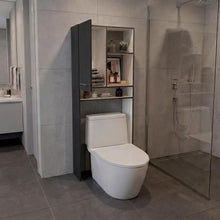 Gabinete de Baño Bristol 26, Wengue y Blanco, Amplios Espacios para Colocar Objetos Decorativos ZF