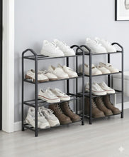 Zapatero organizador Tody, Negro, de 4 niveles con amplio espacio para 8 pares