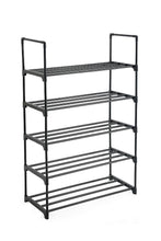 Zapatero organizador Juna eco, Negro, De 5 niveles con amplio espacio para 15 pares