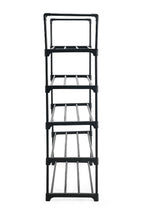 Zapatero organizador Juna eco, Negro, De 5 niveles con amplio espacio para 15 pares