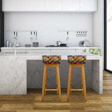 Silla Bar Madera 85x32x44.5cm Tapizada Colors