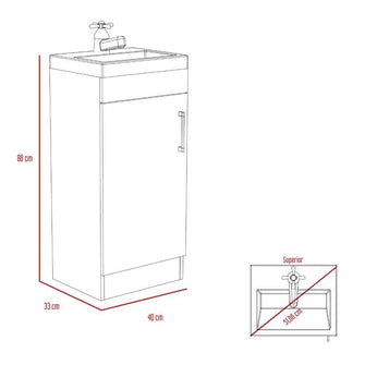 Combo para Baño Samoa, Incluye Mueble Lavamanos y Gabinete