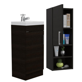 Combo para Baño Samoa, Incluye Mueble Lavamanos y Gabinete